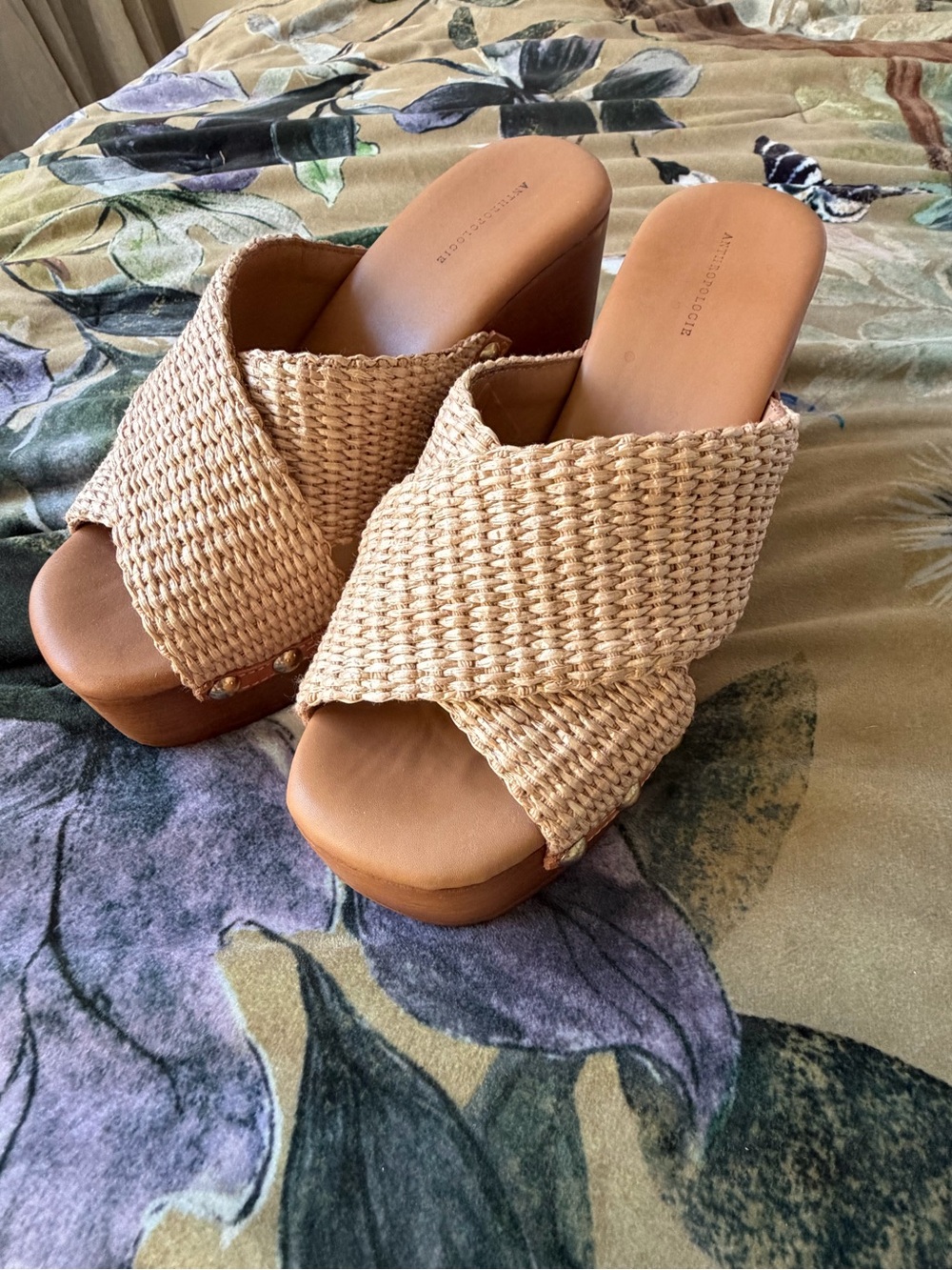 Anthropologie Cross Stral Platform Wedge Heels size 7-7.5 / EU 38 - Picture 6 of 6